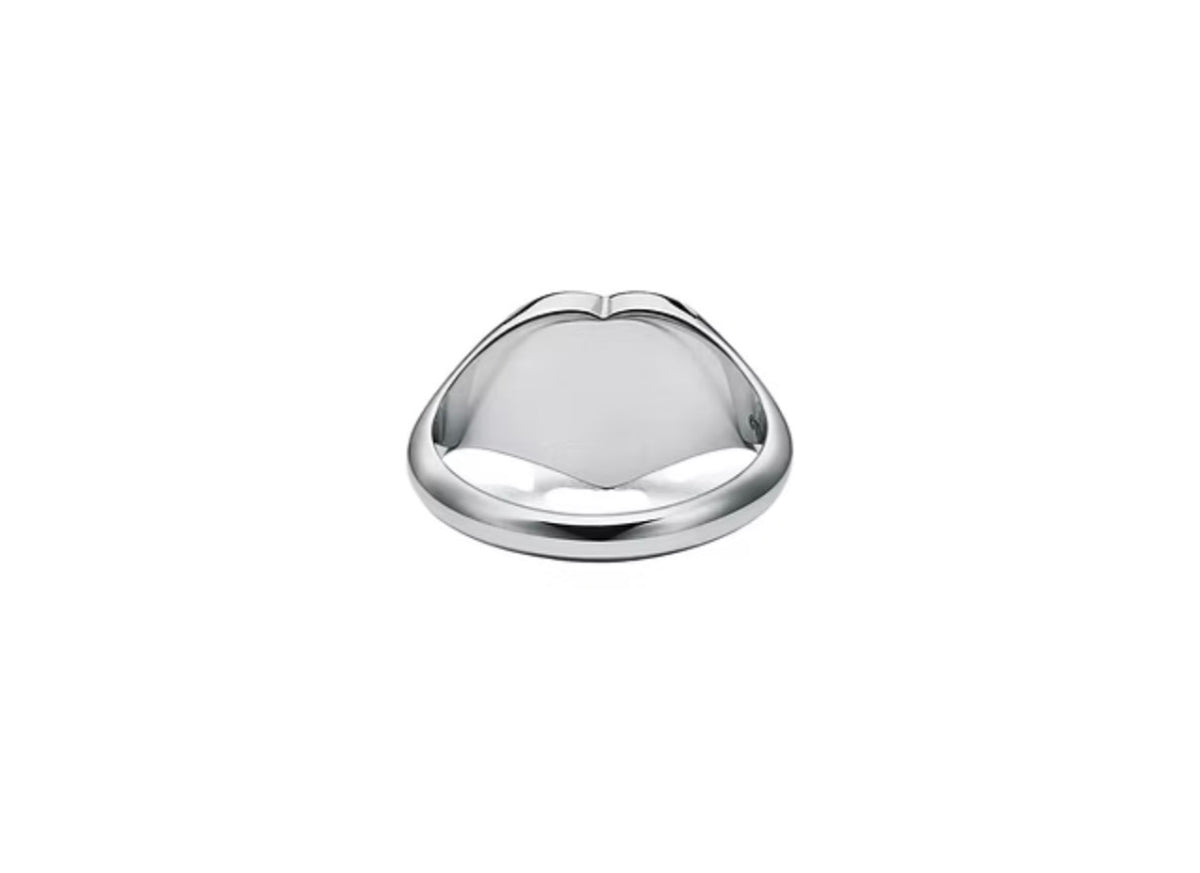 Tiffany Heart Signet Ring in Silver