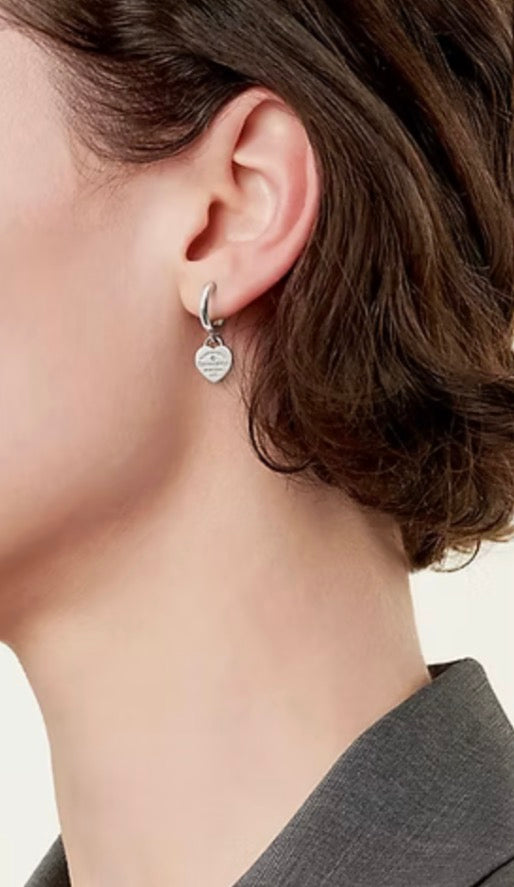 Tiffany Hoop Earrings with Crystal, Mini
