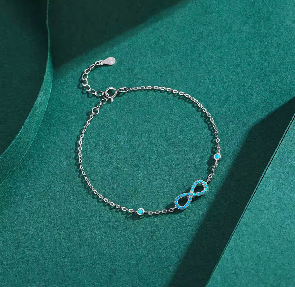 Bloo & Co Enamel Ribbon Bracelet in Silver