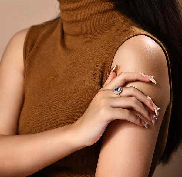 Bloo & Co Circular Dark Gem Ring.