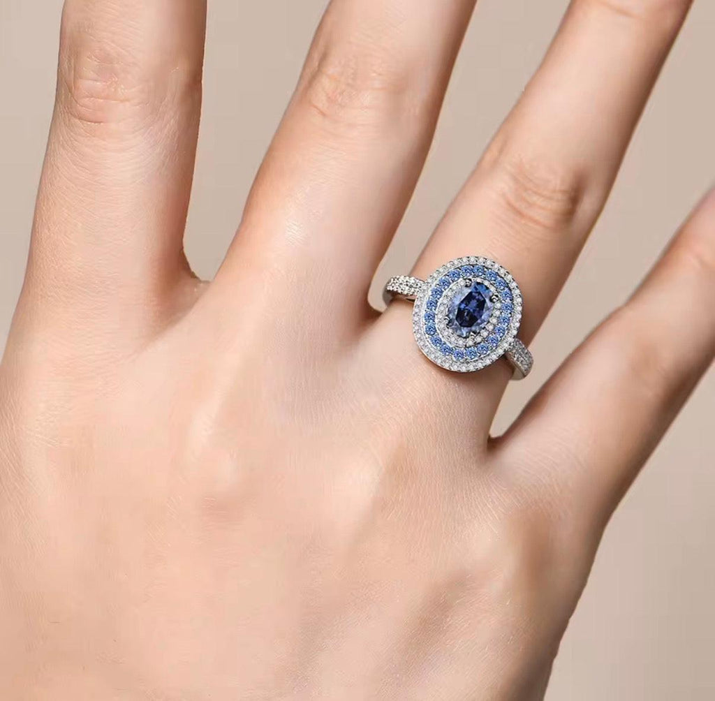 Bloo & Co Circular Dark Gem Ring.