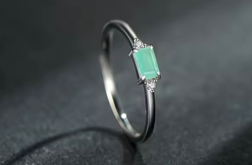 Bloo & Co Rectangular light sea Ring
