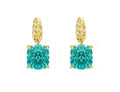 Bloo & Co Blue and Gold Loose Dangle Earrings.