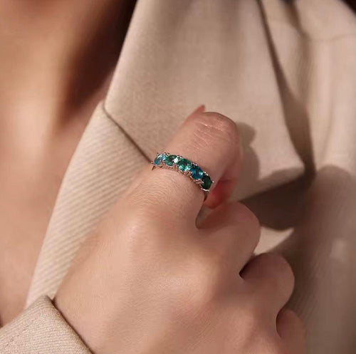 Bloo & Co 5 Stone Blue Rainbow Ring.