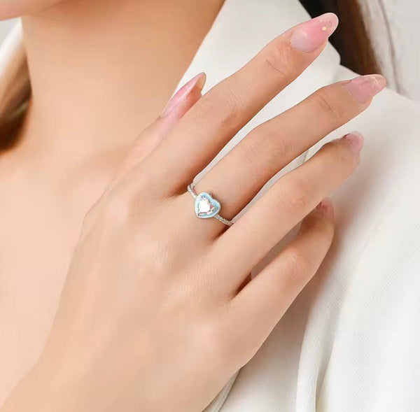 Bloo & Co Heart Blue Pearl Ring.