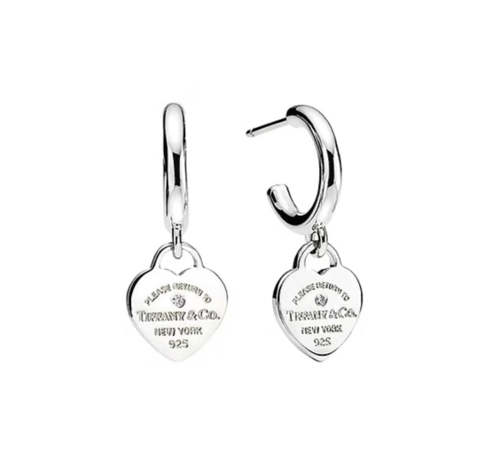 Tiffany Hoop Earrings with Crystal, Mini