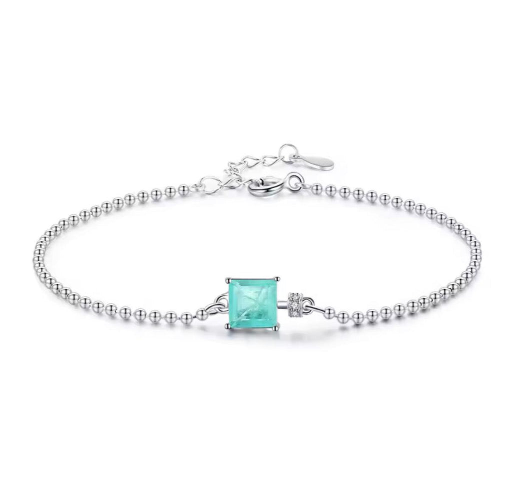 Bloo & Co Heart Square Gemstone Bracelet.