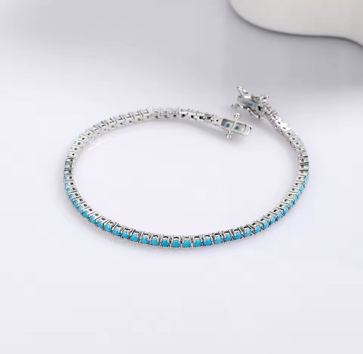 Bloo & Co Enamel Tennis Bracelet in Silver