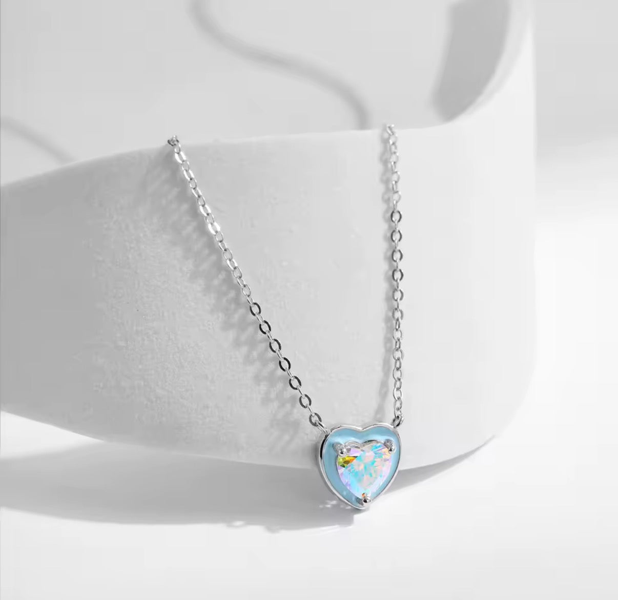 Bloo & Co Enamel Heart Necklace