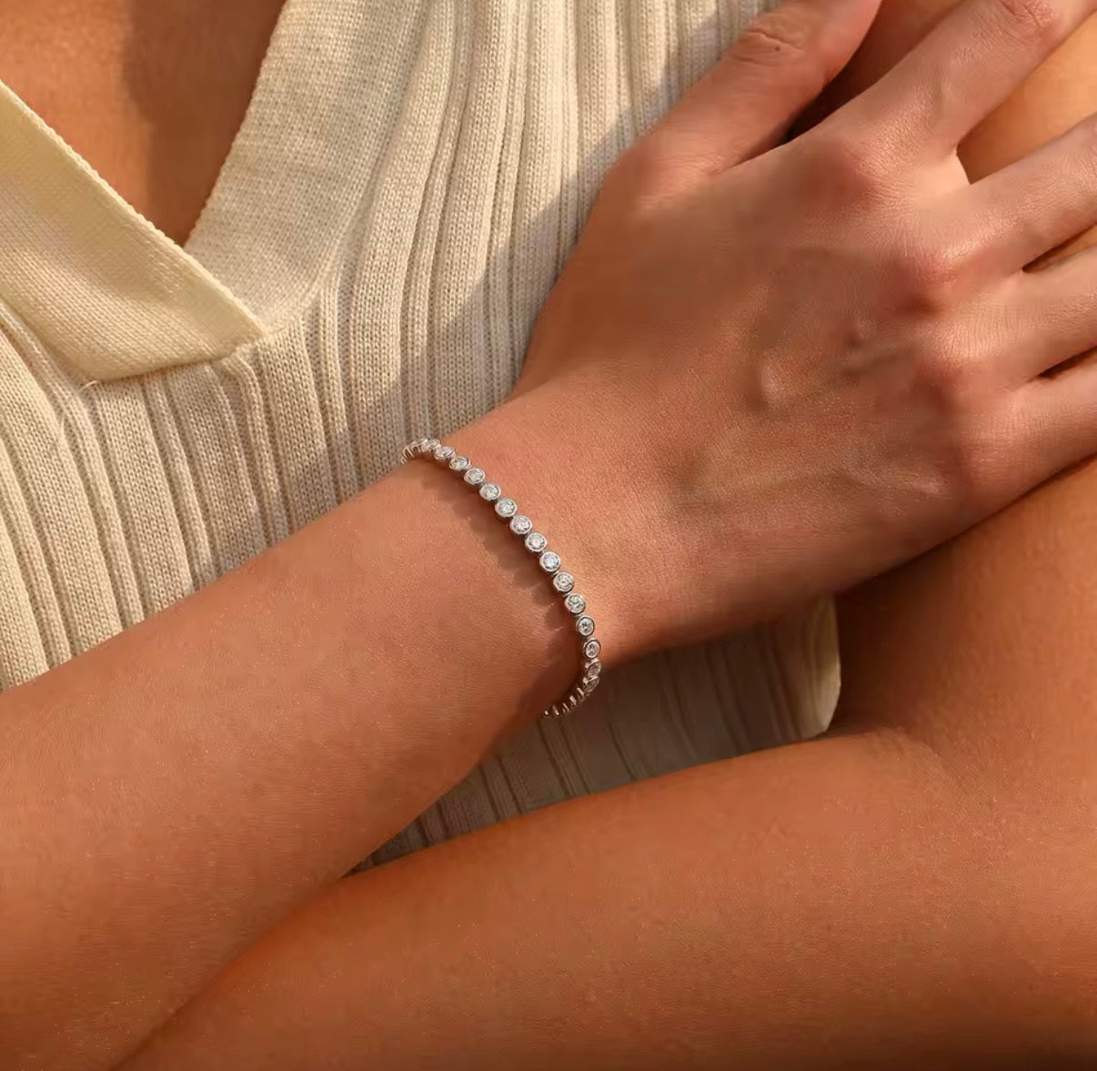 Bloo & Co Repeat Round Cut Tennis Bracelet