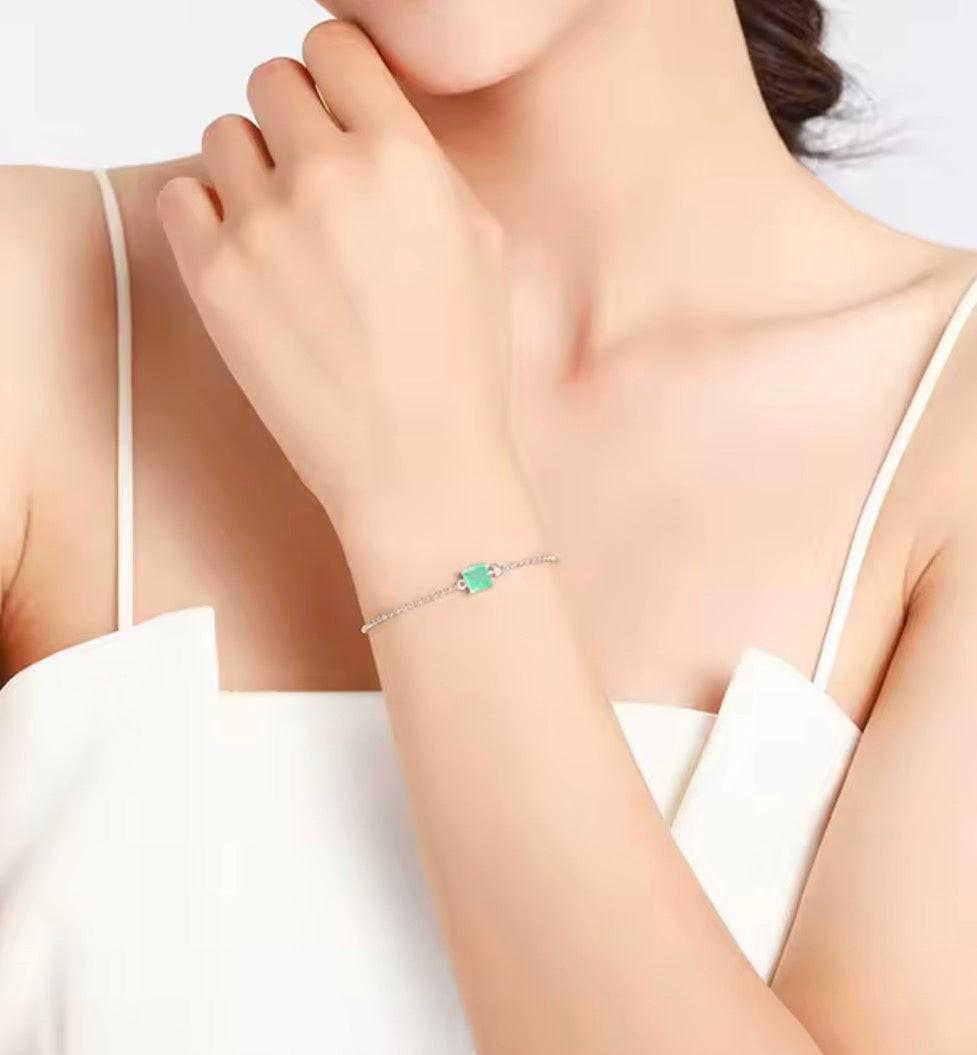 Bloo & Co Heart Square Gemstone Bracelet.