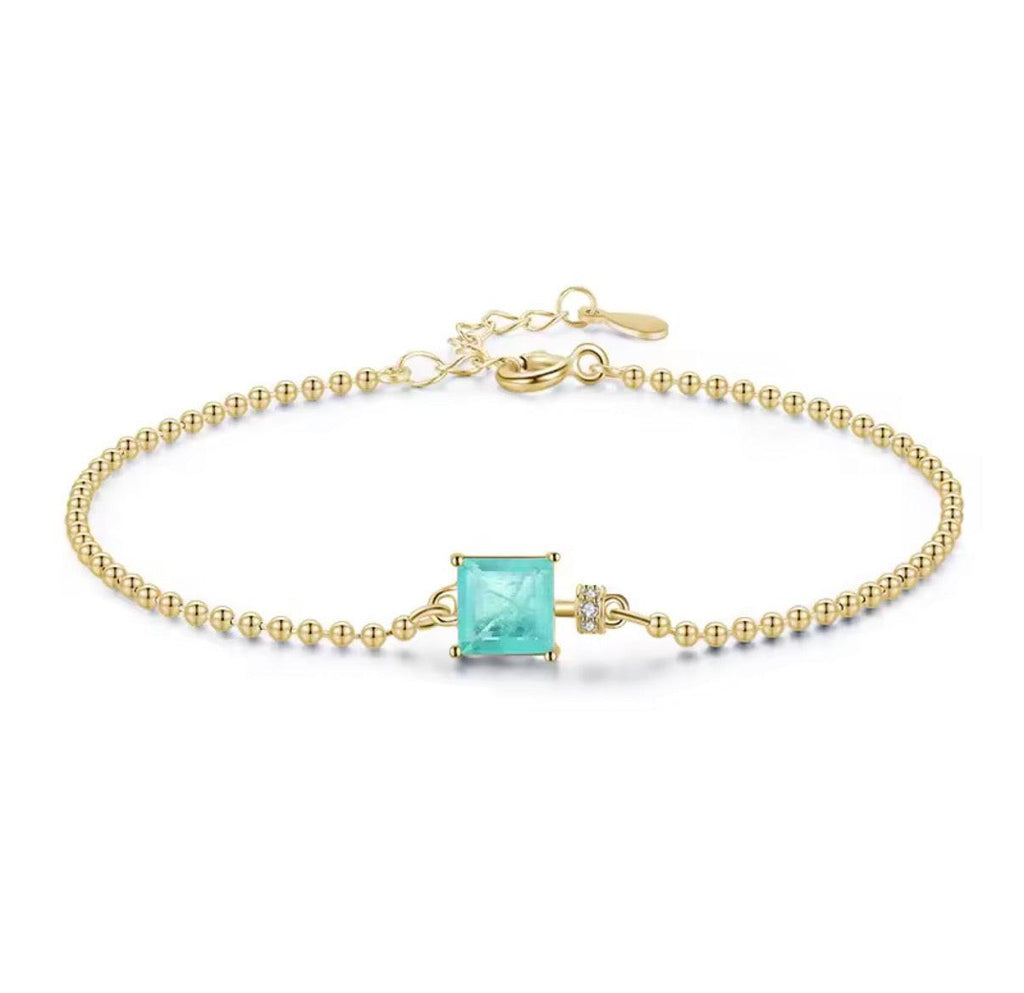 Bloo & Co Heart Square Gemstone Bracelet.