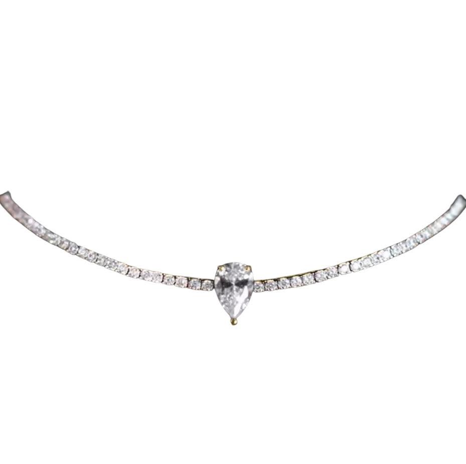 Bloo & Co Oval Tennis Choker Necklace.