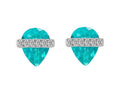 Bloo & Co Oval Blue Overlap Earrings.