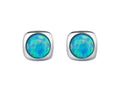 Bloo & Co Mini Square Blue Surround Earrings.
