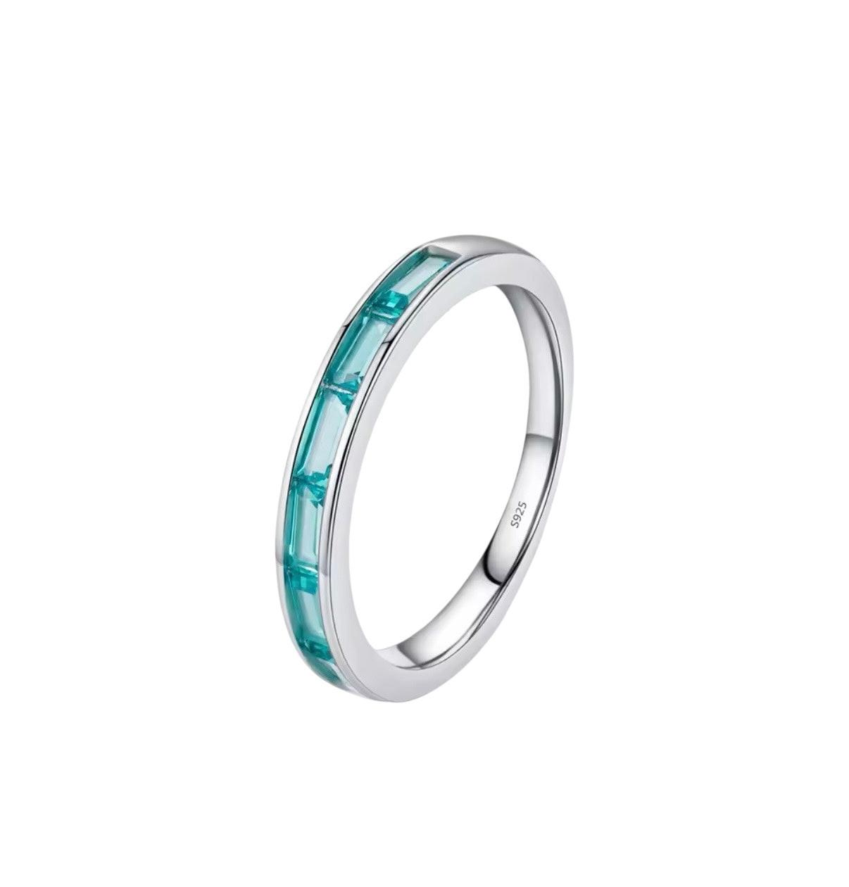 Bloo & Co Stretched Gem Half Eternity Ring.