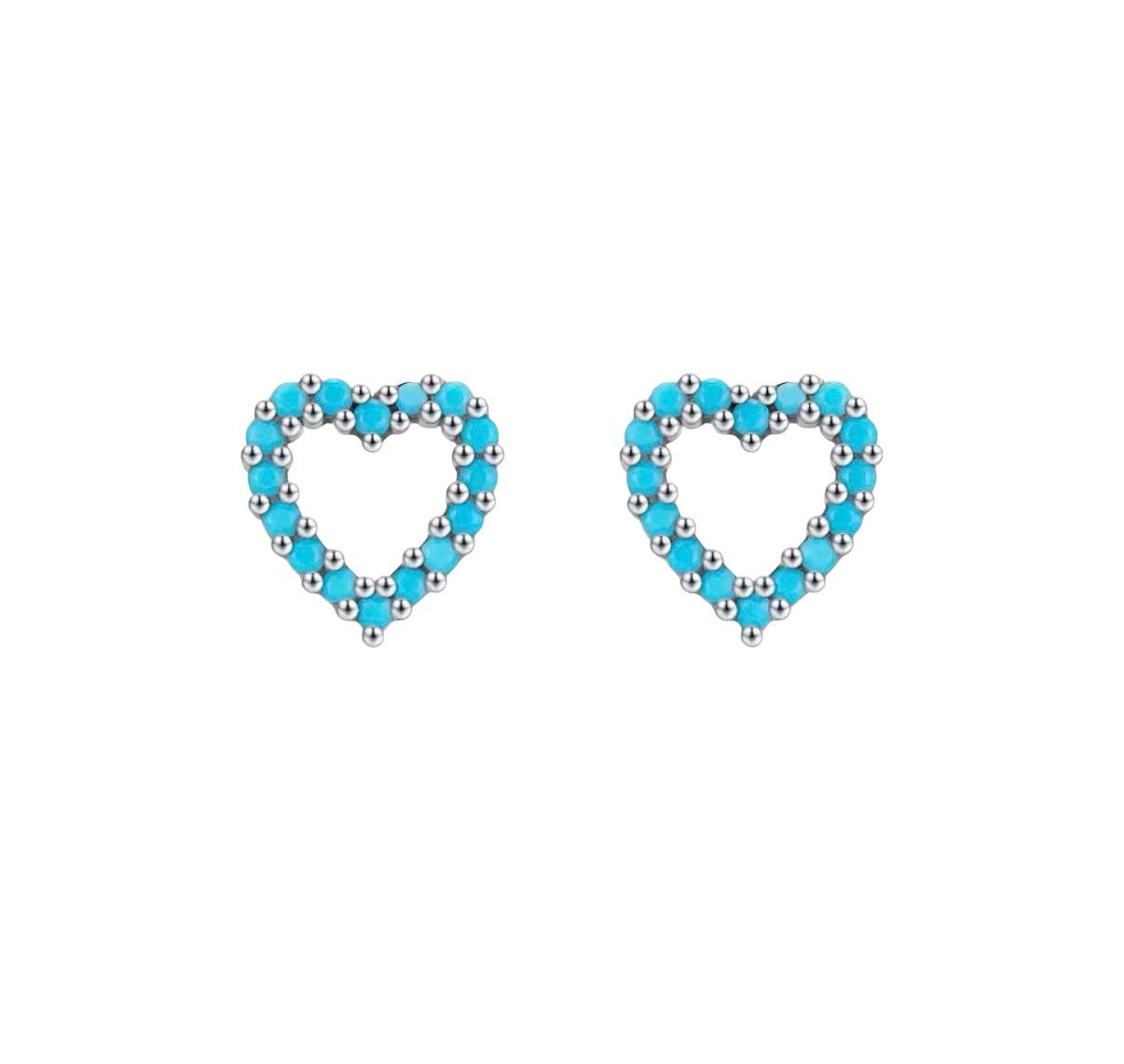 Bloo & Co Heart Blue Earrings.
