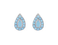 Bloo & Co Oval Vase Blue Earrings.