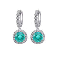 Bloo & Co Blue Paraiba Loose Circular Dangle Earrings.