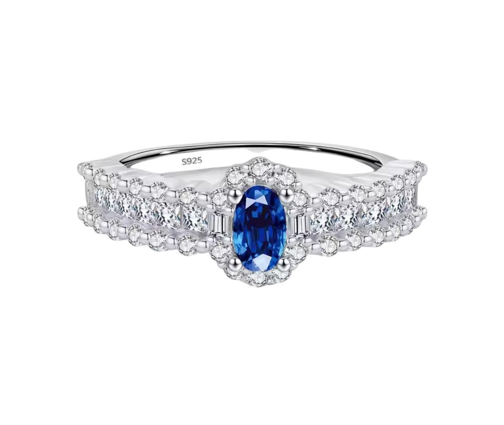 Bloo & Co Mini Oval Dark Blue Ring.