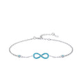Bloo & Co Enamel Ribbon Bracelet in Silver