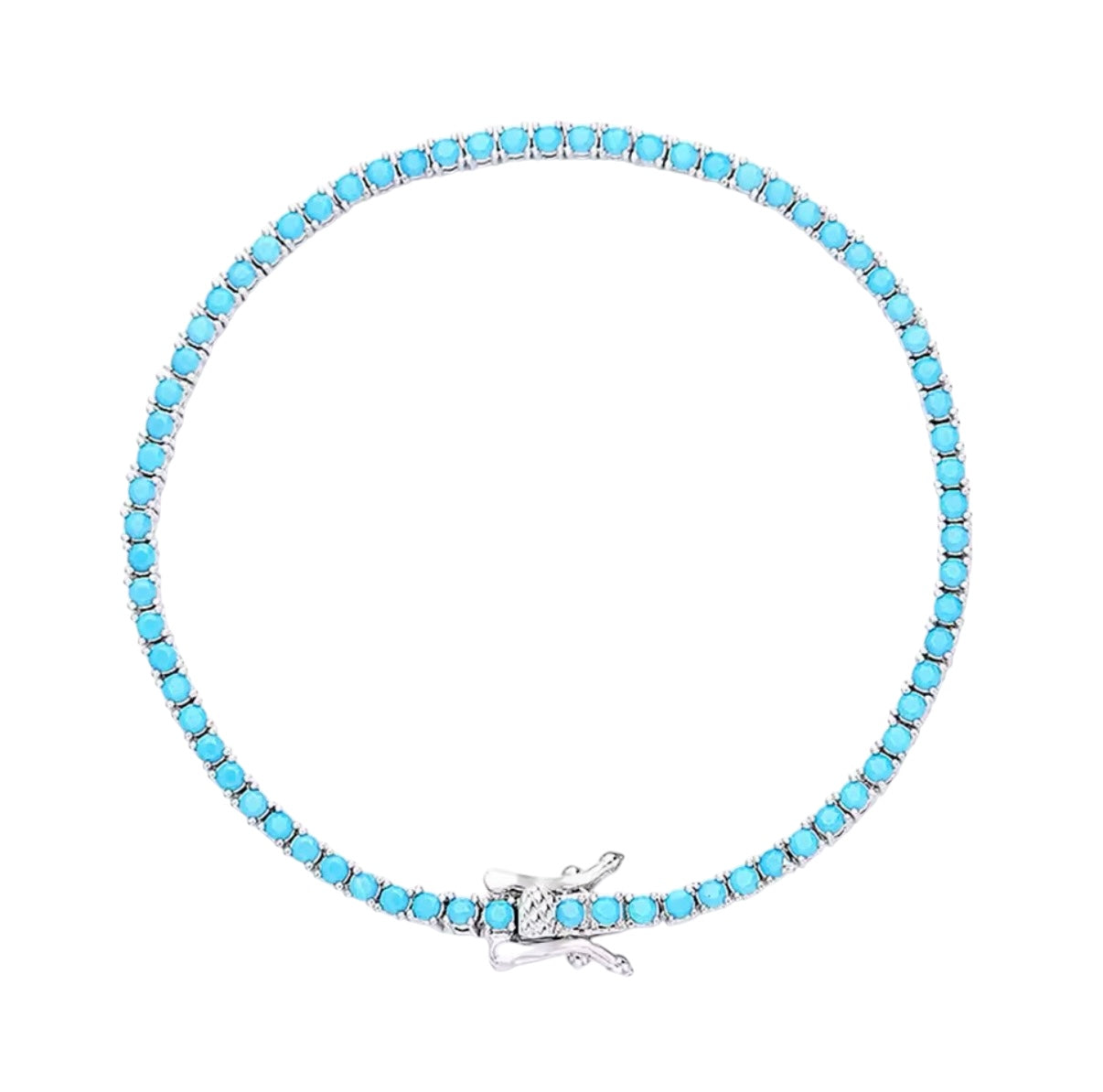 Bloo & Co Enamel Tennis Bracelet in Silver