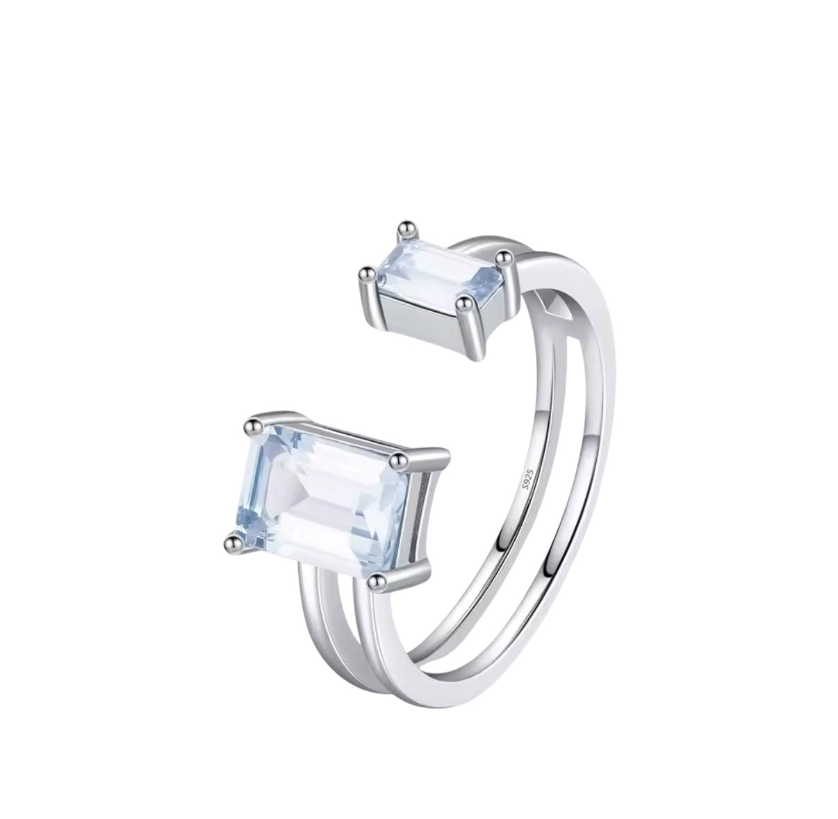 Bloo & Co Dual Square Adjustable Ring