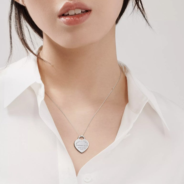 Tiffany Heart Tag Pendant in Silver, Medium